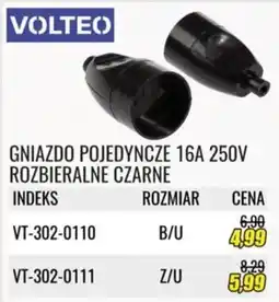 Unimet Gniazdo pojedyncze 16A 250V rozbieralne czarne oferta