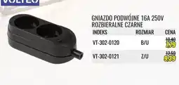 Unimet Gniazdo Podwójne 16A 250V Rozbieralne Czarne oferta