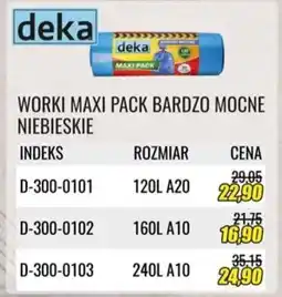 Unimet Deka worki maxi pack bardzo mocne niebieskie oferta
