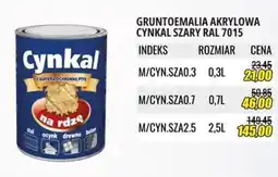 Unimet Gruntoemalia Akrylowa Cynkal Szary RAL 7015 oferta