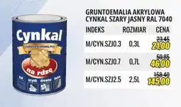 Unimet Gruntoemalia Akrylowa Cynkal Szary Jasny RAL 7040 oferta