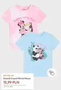 Sinsay Koszulki dziecięce 2-pak Minnie Mouse Disney oferta