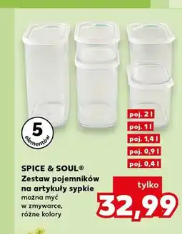 Kaufland Zestaw pojemników na artykuły sypkie Spice & Soul 5-pak oferta