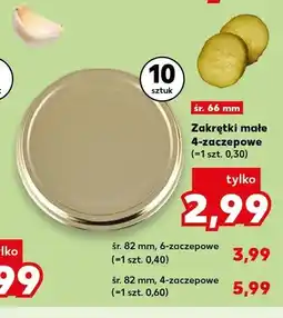 Kaufland Zakrętki 6-zaczepowe śr. 82 mm 10-pak oferta