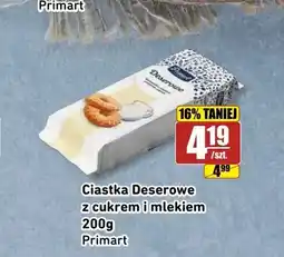 API MARKET Ciastka Deserowe z cukrem i mlekiem Primart oferta