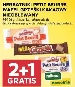 Stokrotka Market Herbatniki Petit Beurre, Wafel Grześki Kakaowy Nieoblewany oferta