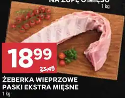 Stokrotka Market ŻEBERKA WIEPRZOWE PASKI EKSTRA MIĘŚNE oferta