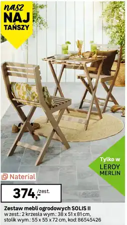 Leroy Merlin Zestaw mebli ogrodowych SOLIS II oferta