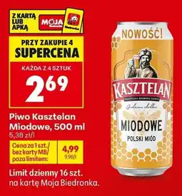 Biedronka Piwo Kasztelan Miodowe oferta
