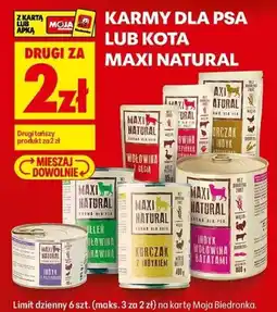 Biedronka Karmy dla psa lub kota Maxi Natural oferta