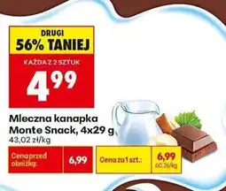 Biedronka Mleczna kanapka Monte Snack oferta