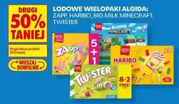 Biedronka Lodowe Wielopaki Algida: Zapp, Haribo, Big Milk Minecraft, Twister oferta