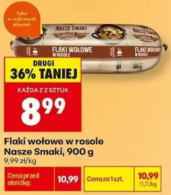 Biedronka Flaki wołowe w rosole Nasze Smaki oferta