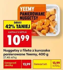 Biedronka Nuggetsy z fileta z kurczaka panierowane Yeemy oferta