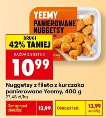 Biedronka Nuggetsy z fileta z kurczaka panierowane Yeemy oferta