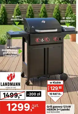 Leroy Merlin Grill gazowy 12 kW HERON 3+1 palniki oferta