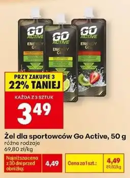Biedronka Żel dla sportowców Go Active oferta