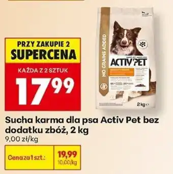Biedronka Sucha karma dla psa Activ Pet bez dodatku zbóż oferta