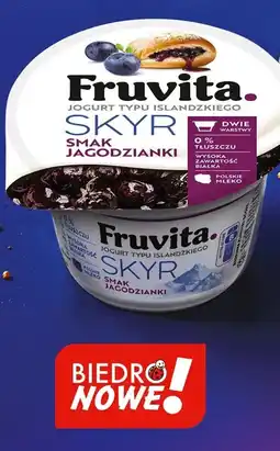 Biedronka Fruvita Jogurt Typu Islandzkiego Skyr Smak Jagodzianki oferta
