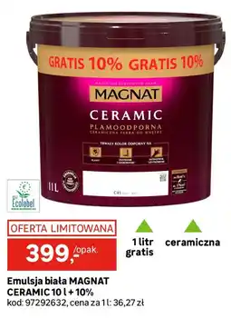 Leroy Merlin Emulsja biała MAGNAT CERAMIC 10 l +10% oferta