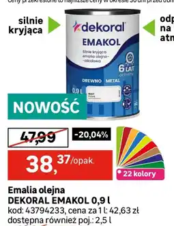 Leroy Merlin Emalia olejna DEKORAL EMAKOL oferta