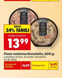 Biedronka Pizza rodzinna z szynką i serem Donatello oferta