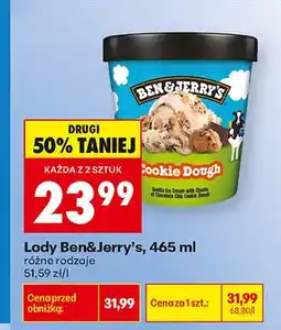 Biedronka Lody Ben&Jerry's Cookie Dough oferta