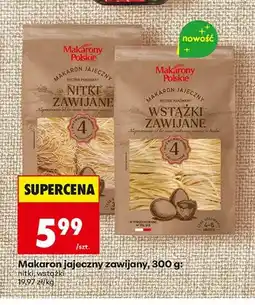 Biedronka Makaron jajeczny zawijany nitki Makarony Polskie oferta