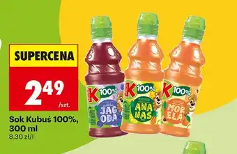 Biedronka Sok Kubuś 100% Jagoda oferta