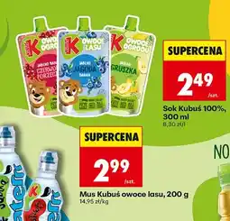Biedronka Mus owocowy Kubuś Owoce Ogrodu Jabłko Banan Czerwona Porzeczka oferta