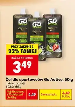 Biedronka Żel dla sportowców Go Active truskawka-kiwi oferta