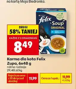 Biedronka Karma dla kota Felix Soup Original oferta