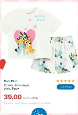 Smyk Piżama dziewczęca Cool Club biała Bluey oferta