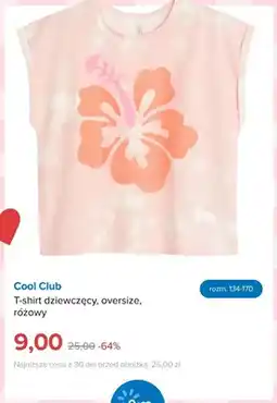 Smyk T-shirt dziewczęcy Cool Club oversize różowy oferta