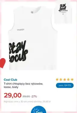 Smyk T-shirt chłopięcy bez rękawów Cool Club loose biały oferta