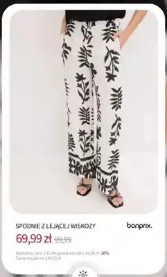 BonPrix Spodnie z lejącej wiskozy Bonprix oferta