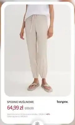 BonPrix Spodnie muślinowe Bonprix oferta