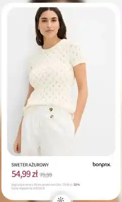 BonPrix Sweter ażurowy Bonprix oferta