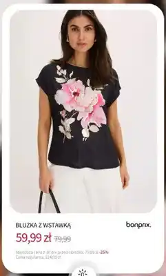 BonPrix Bluzka z wstawką Bonprix oferta
