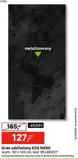 Leroy Merlin Gres szkliwiony EDA NERO oferta