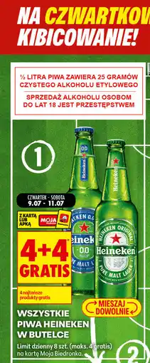 Biedronka Wszystkie piwa Heineken w butelce oferta