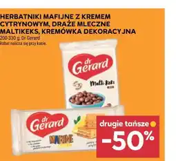 Stokrotka HERBATNIKI MAFIJNE Z KREMEM CYTRYNOWYM, DRAŻE MLECZNE MALTIKEKS, KREMÓWKA DEKORACYJNA Dr Gerard oferta