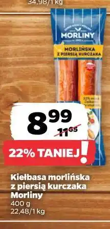 Netto Kiełbasa morlińska z piersią kurczaka Morliny oferta
