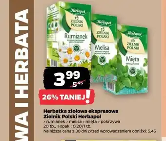 Netto Herbatka ziołowa ekspresowa Zielnik Polski Herbapol oferta