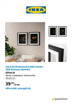 IKEA IKEA RÖDALM Rama z plakatem, słoneczniki, 40x50 cm oferta