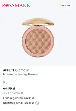 Rossmann AFFECT Glamour bronzer do twarzy, Havana oferta