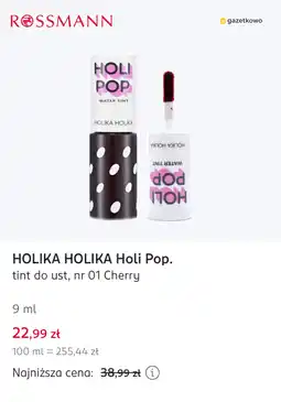 Rossmann HOLIKA HOLIKA Holi Pop. tint do ust, nr 01 Cherry oferta