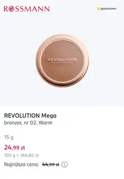 Rossmann REVOLUTION Mega bronzer, nr 02, Warm oferta