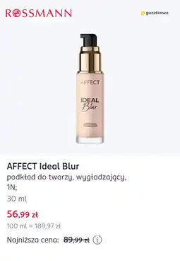 Rossmann AFFECT Ideal Blur podkład do twarzy, wygładzający, 1N oferta
