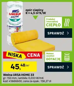 Leroy Merlin Wełna URSA HOME 33 oferta